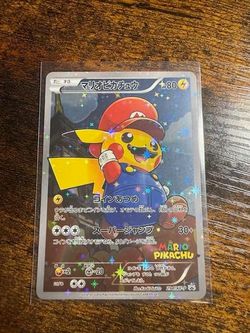 Mario Pikachu Japanese Holo Pokémon Card