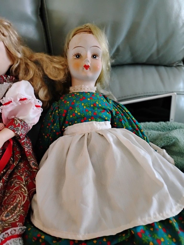 Two Vintage Large Dolls