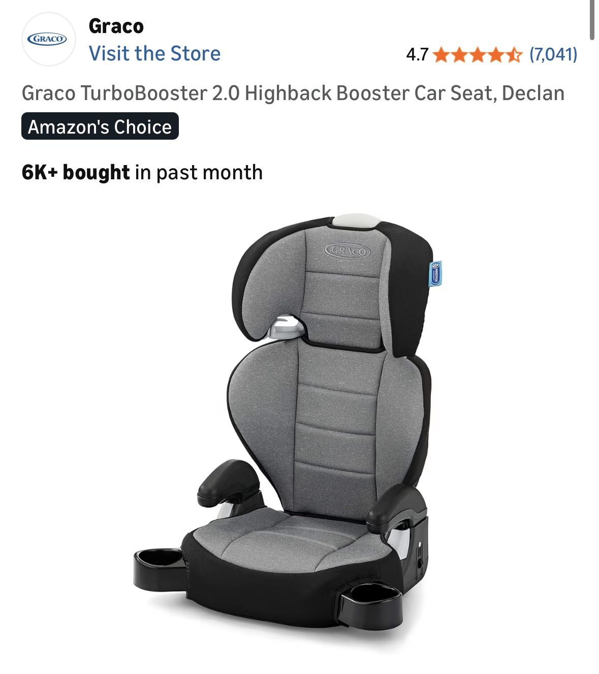 Graco TurboBooster 2.0 Highback Booster Car Seat, Declan