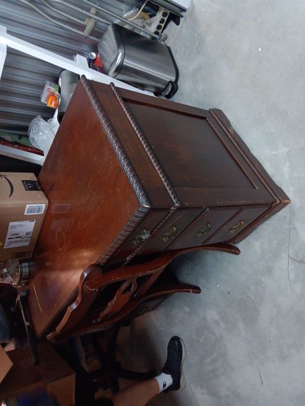 Nice Antique Dest With Matching Chair