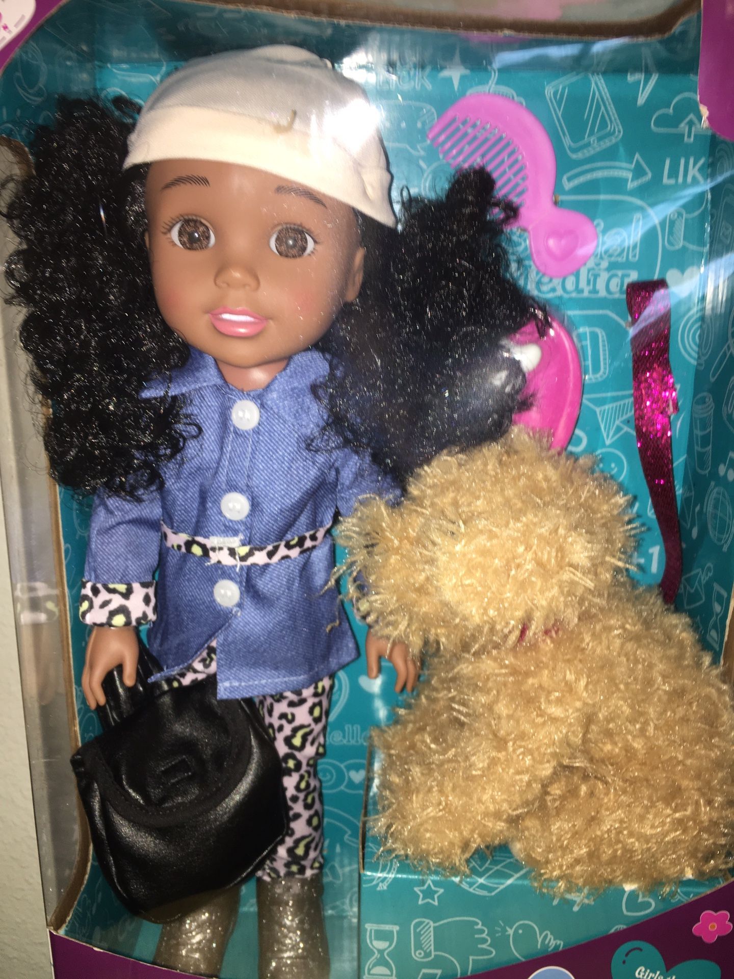 14in Doll/dog Set Includes 11PCS Brand New