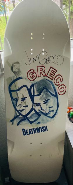 Signed Jim Greco Deathwish Cavalier Skateboard Deck