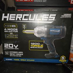 Hercules 20v Brushless 1/2" Drive Extended anvil impact wrench