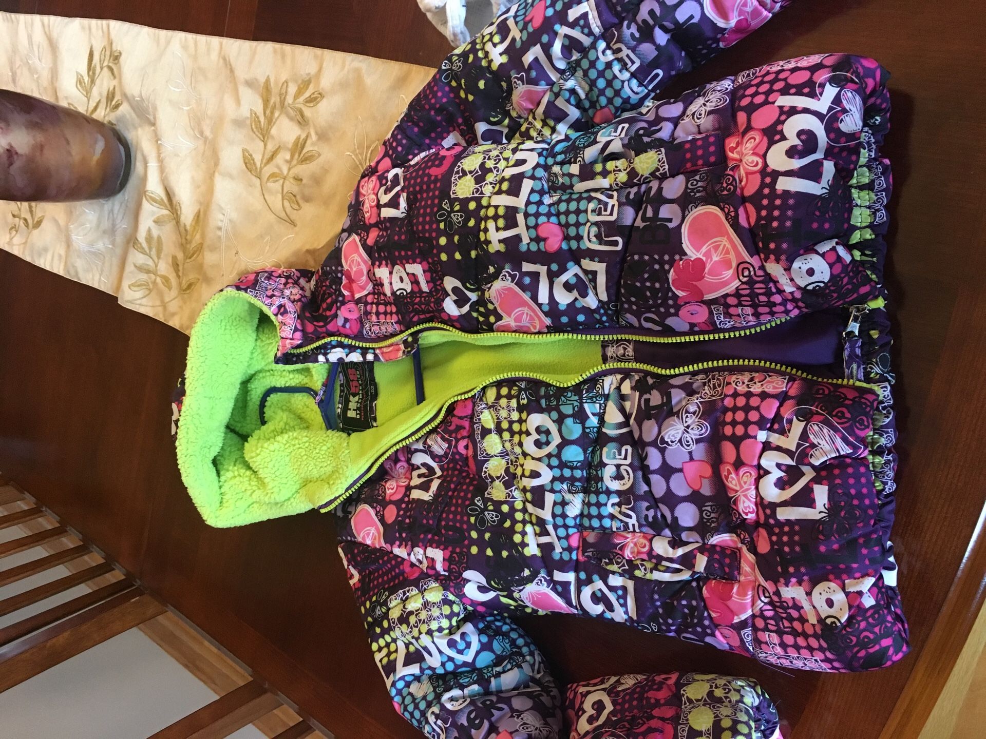 Girls warm winter coat size 7/8