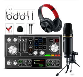 Podcast Recording Kit with Mixer and Microphone