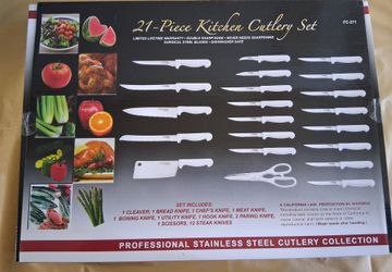 Chef Deluxe Miracle Edge 21 piece kitchen cutlery set