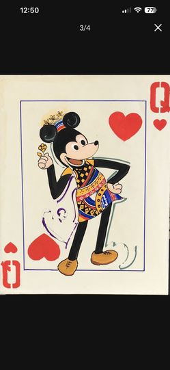 Hand-Painted Playing Card Style Canvas – Queen-Inspired Pop Art