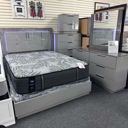 New BedroomSet Queen Size Including All Pcs Except Mattress. Delivery and Assembly Available