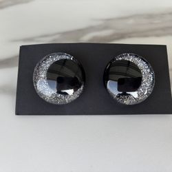 Handmade Hand Painted Resin Safety Eyes 35mm Silver