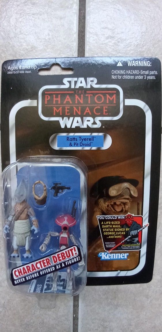 Star Wars 2011 Vintage Collection VC77 Rats Tyerell & Pit Droid Hasbro