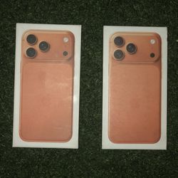 2 Orange IPhone 17 Pro max 
