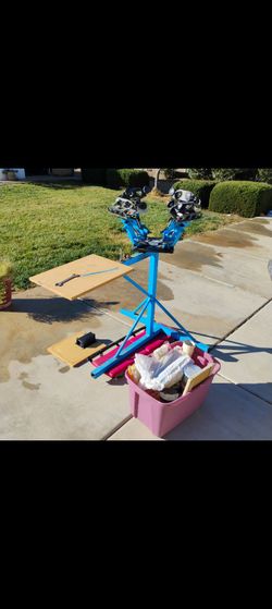 Screen Printing Machine + Flash Dryer + Supplies