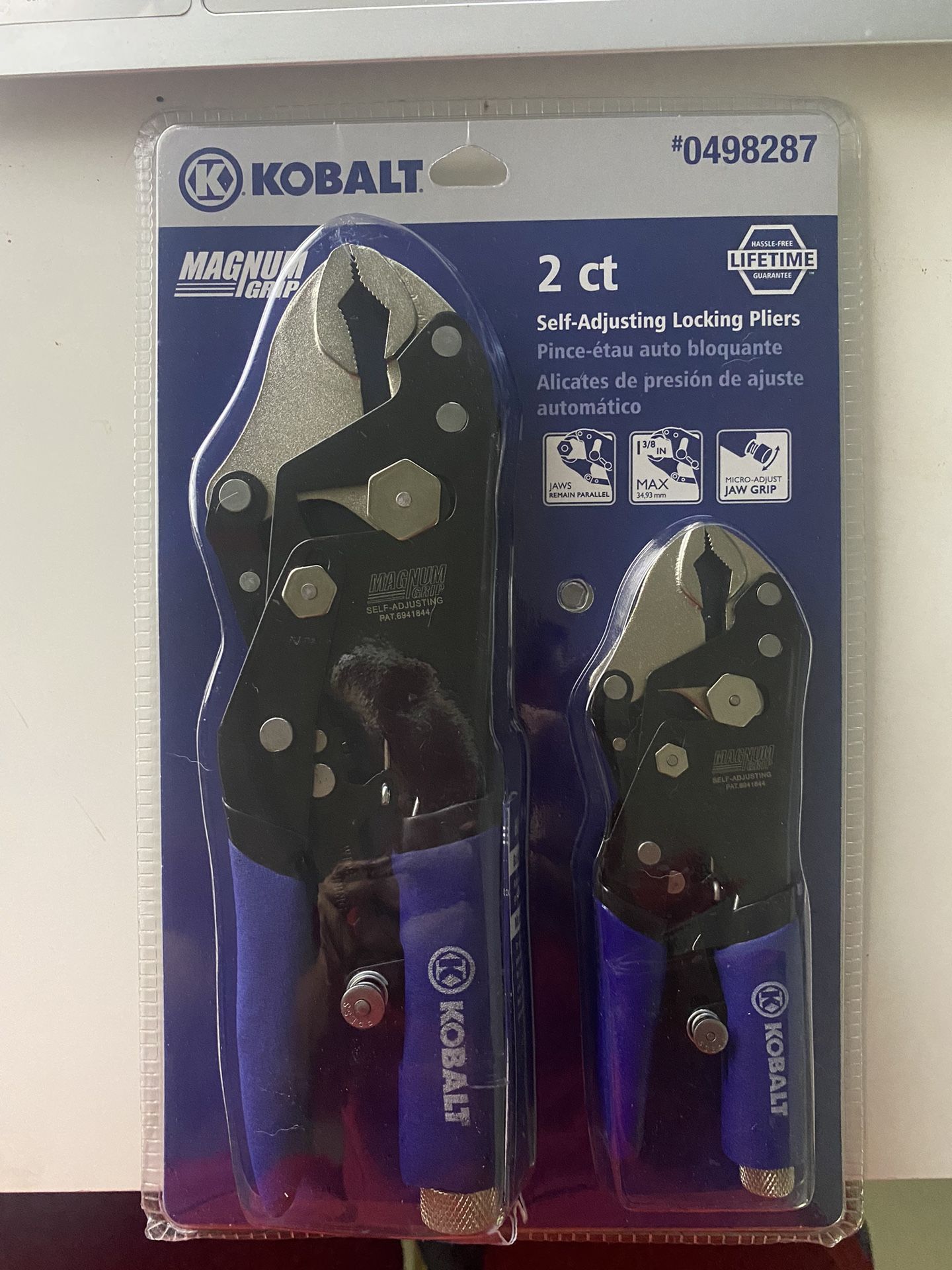 Kobalt - Magnum Grip 2ct Self Adjusting Locking Pliers (BRAND NEW)