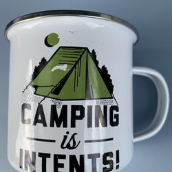 CAMPING is INTENTS Enamel Mug by Foster & Rye 