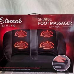 Foot Massager with Heat, Shiatsu Heated Electric Kneading Foot Massager Foot Massager for Plantar Fasciitis, Black