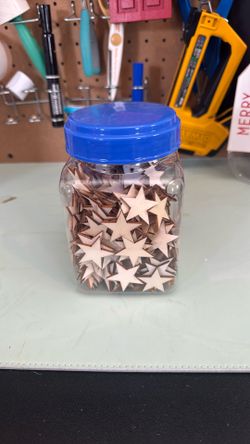 Jar With Wooden Stars