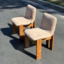 Vintage Italian Walnut Dining Chairs