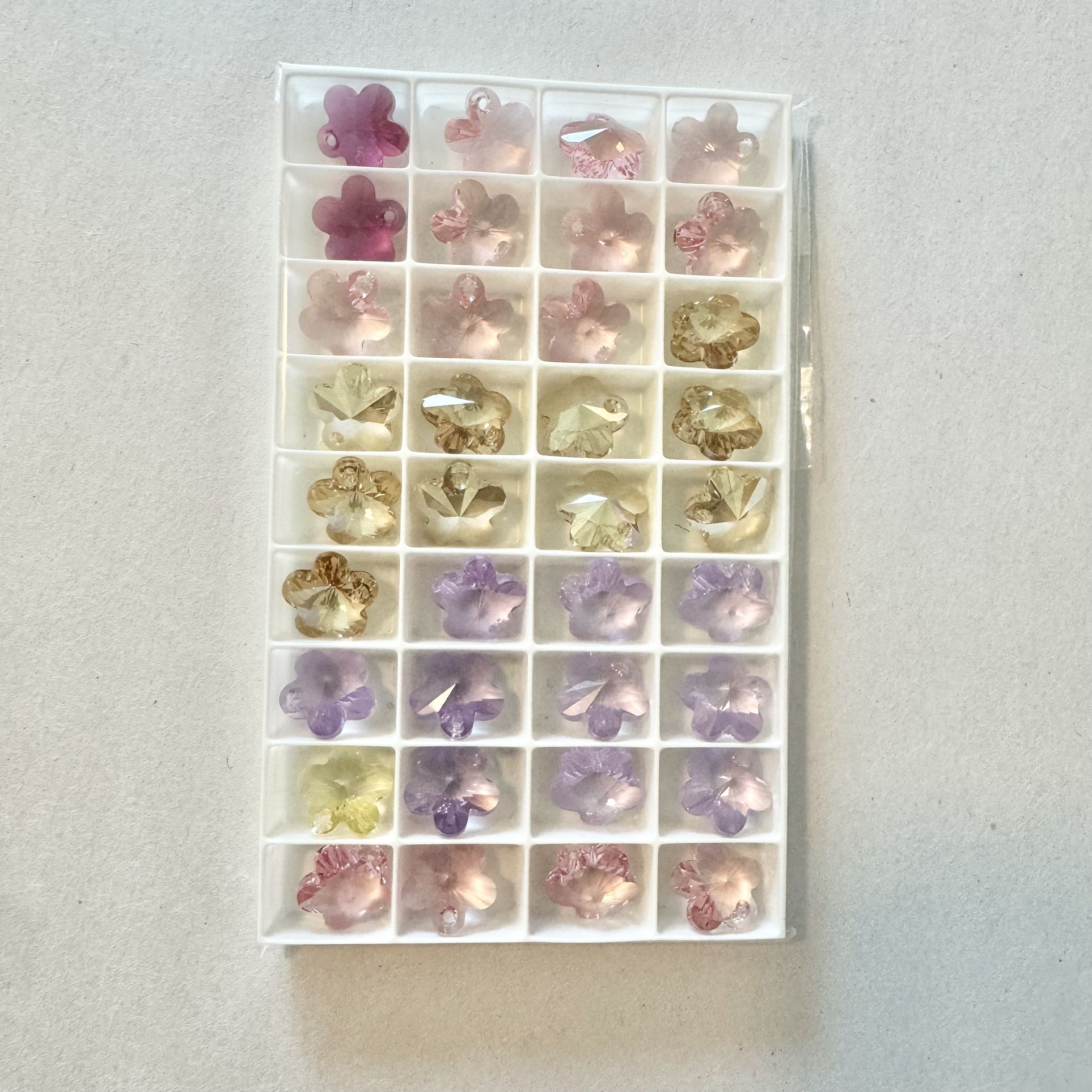 14mm Swarovski Crystal Flower Pendant 6744 Bead Lot Mixed