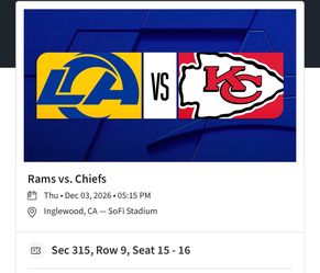 Los Angeles Rams versus Kansas City Chiefs
