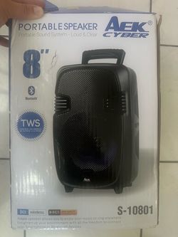 AEK Cyber 8" Portable Bluetooth Speaker S-10801