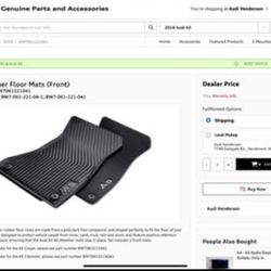 Genuine Audi A5 Sportback All Weather Floormats