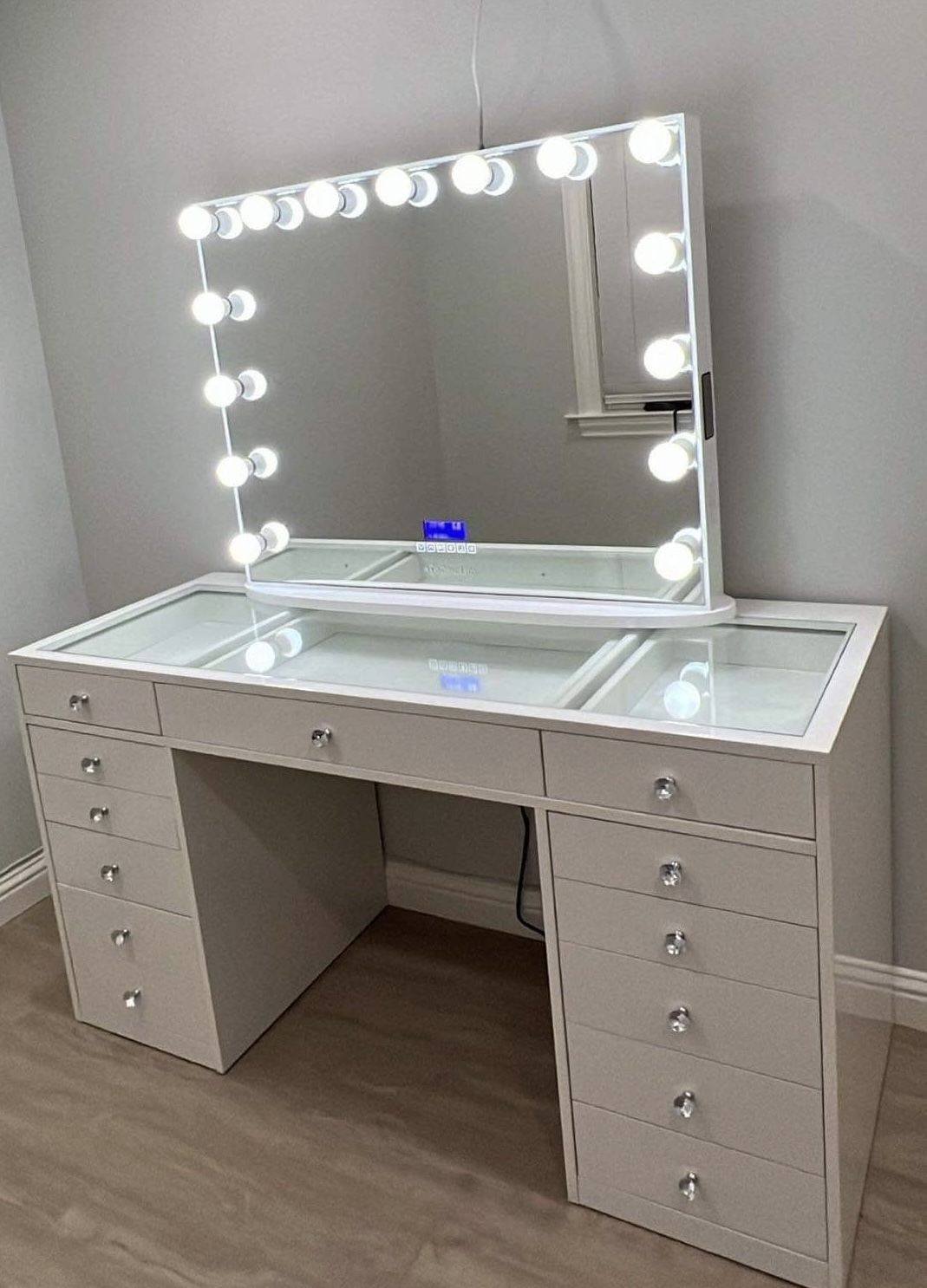 Brand New In sealed box big Vanity set With Bluetooth Led mirror Starts At $750 -$850 