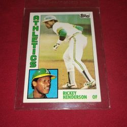 Vintage Old Rickey Henderson Baseball Card 1984 Topps #230 - Perfect Condition 