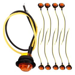 10pcs Car Side Lights LED Indicator Lights Orange PC Waterproof High Brightness