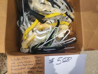 Assorted Plastic Hangers 110pcs $5.00