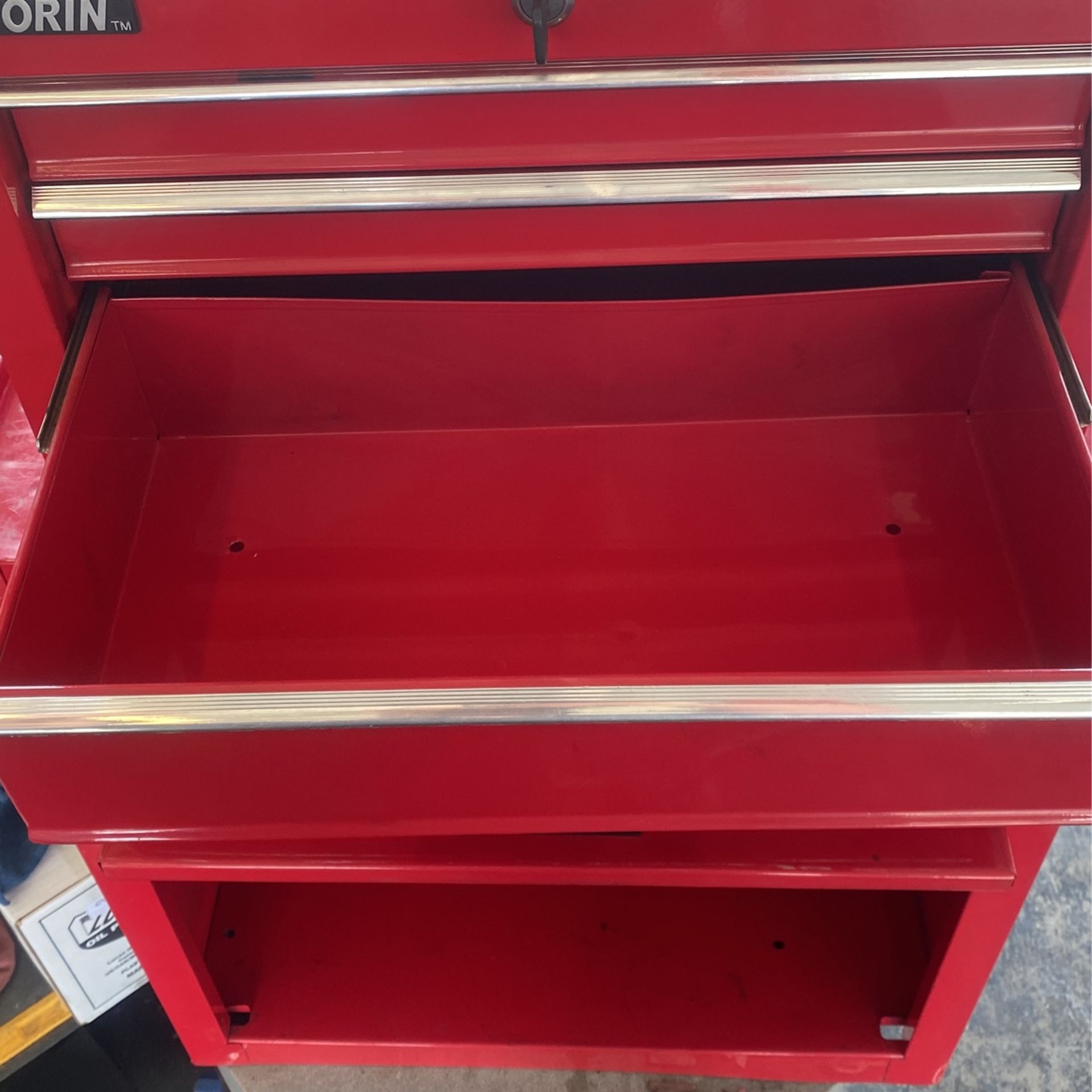 Tool Box Only Top Locks And It Has One Key