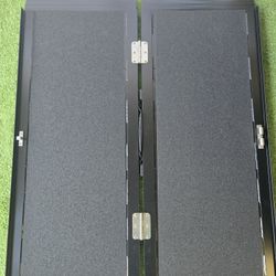 3FT Portable Wheelchair Ramp with Quick-Lock, Black Seamless Non-Slip Aluminum Folding Handicap Ramp,Threshold Ramp for Doorways