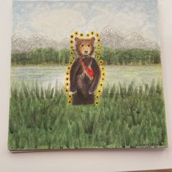 Hand Painted Treasured Bear💫