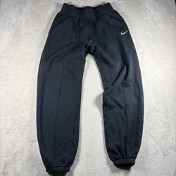 Nike Women's Size S Black Sportswear Essential Sweat Pants Baggy Joggers #2708