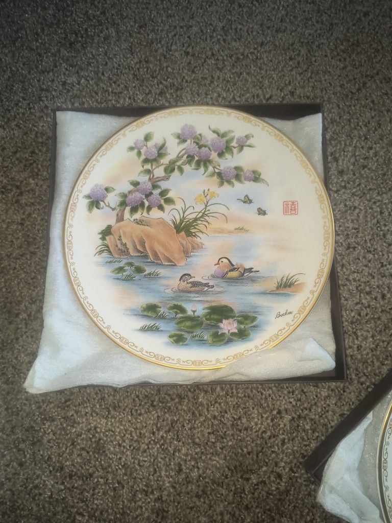 Edward Boehm "Life's Best Wishes" English Bone China Plate