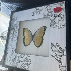 Wall Decor framed Beautiful Butterfly 2 Pcs For Living Room Bedroom Home Office