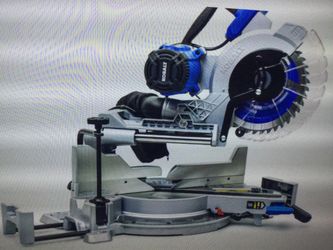 KOBALT COMPACT 10-IN 15-AMP DUAL BEVEL SLIDING COMPOUND CORDED MITER SAW …IN EXCELLENT CONDITION