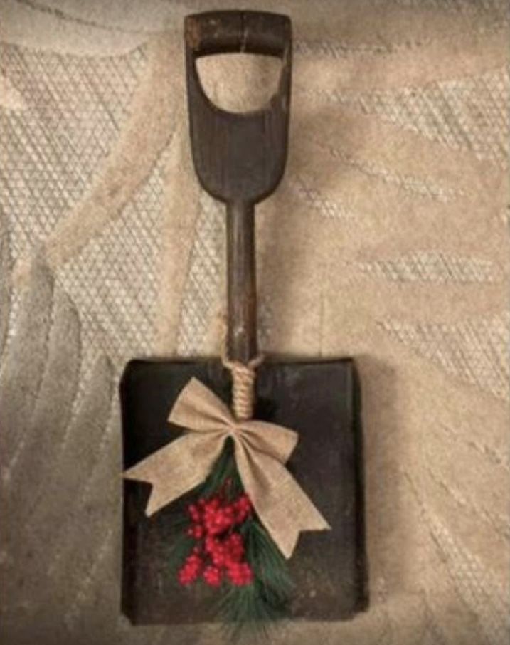 Antique Coal Shovel , Wood D Handle