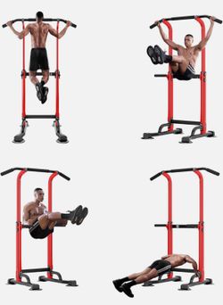 Adjustable Power Tower Dip Station & Pull Up Bar for Home Gym Fitness