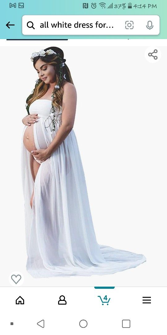 All White Maternity Dress 