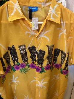 Onshore Hawaiian Tiki Shirt Size Large