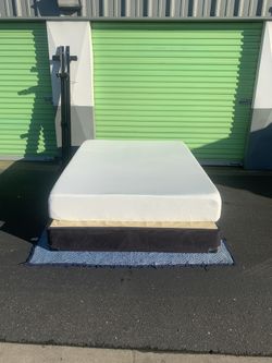 Queen Bed And Metal Frame.
