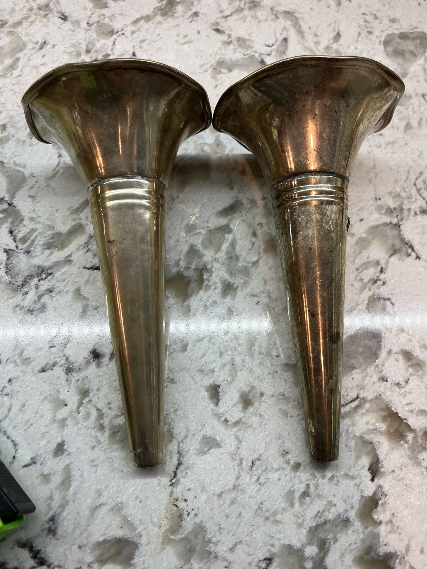 Cute Silver Plate Posies Pair