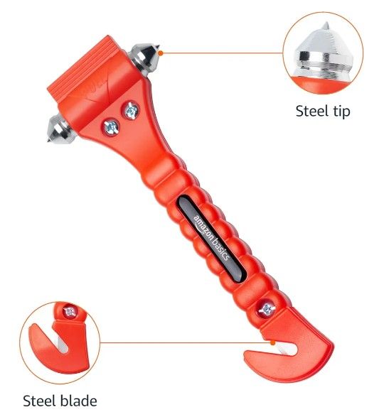 Emergency Seat Belt Cutter and Window Hammer Tool, Car Accessories