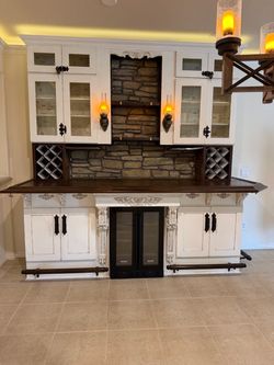 FREE- Custom Home Bar Cabinet with Wine Cooler