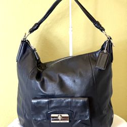 COACH💥VINTAGE-CLASSIC💥Kristin Black Leather Hobo Bag