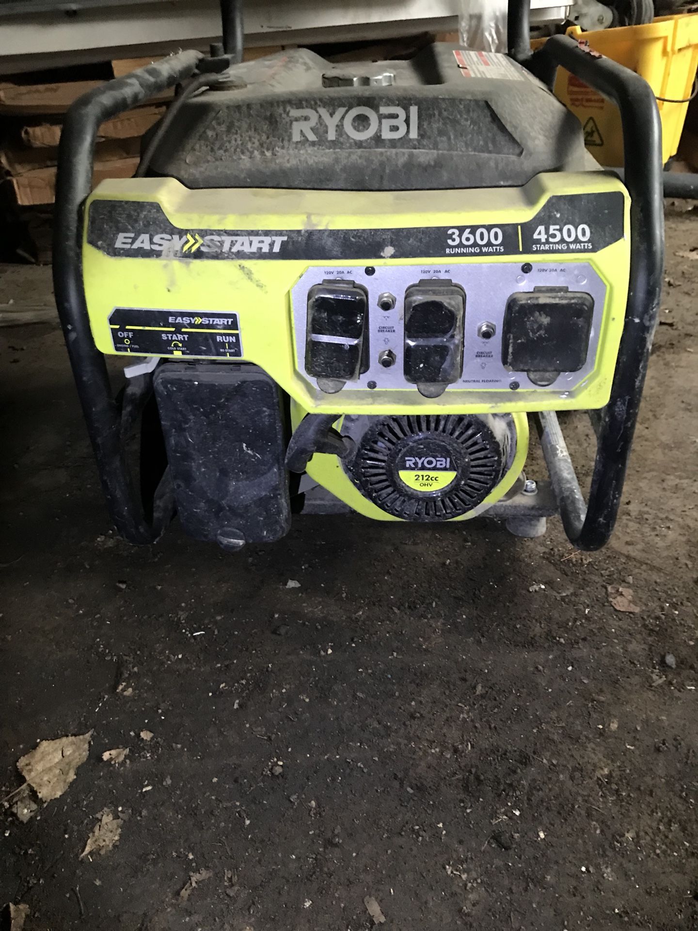 Ryobi “EasyStart” 3600 / 4500 Watts Gasoline Electric Generator
