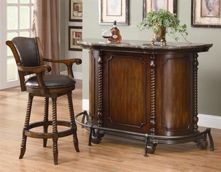 Bar Unit with 2 Bar stools @Elegant Furniture