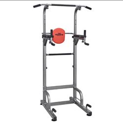 RELIFE Power Tower Pull Up Bar Station Workout Dip Station for Home Gym Strength Training Fitness Equipment Newer Version,450LBS.