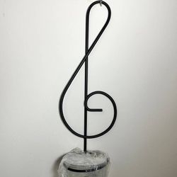 Metal Treble Clef Wall Candle Holder
