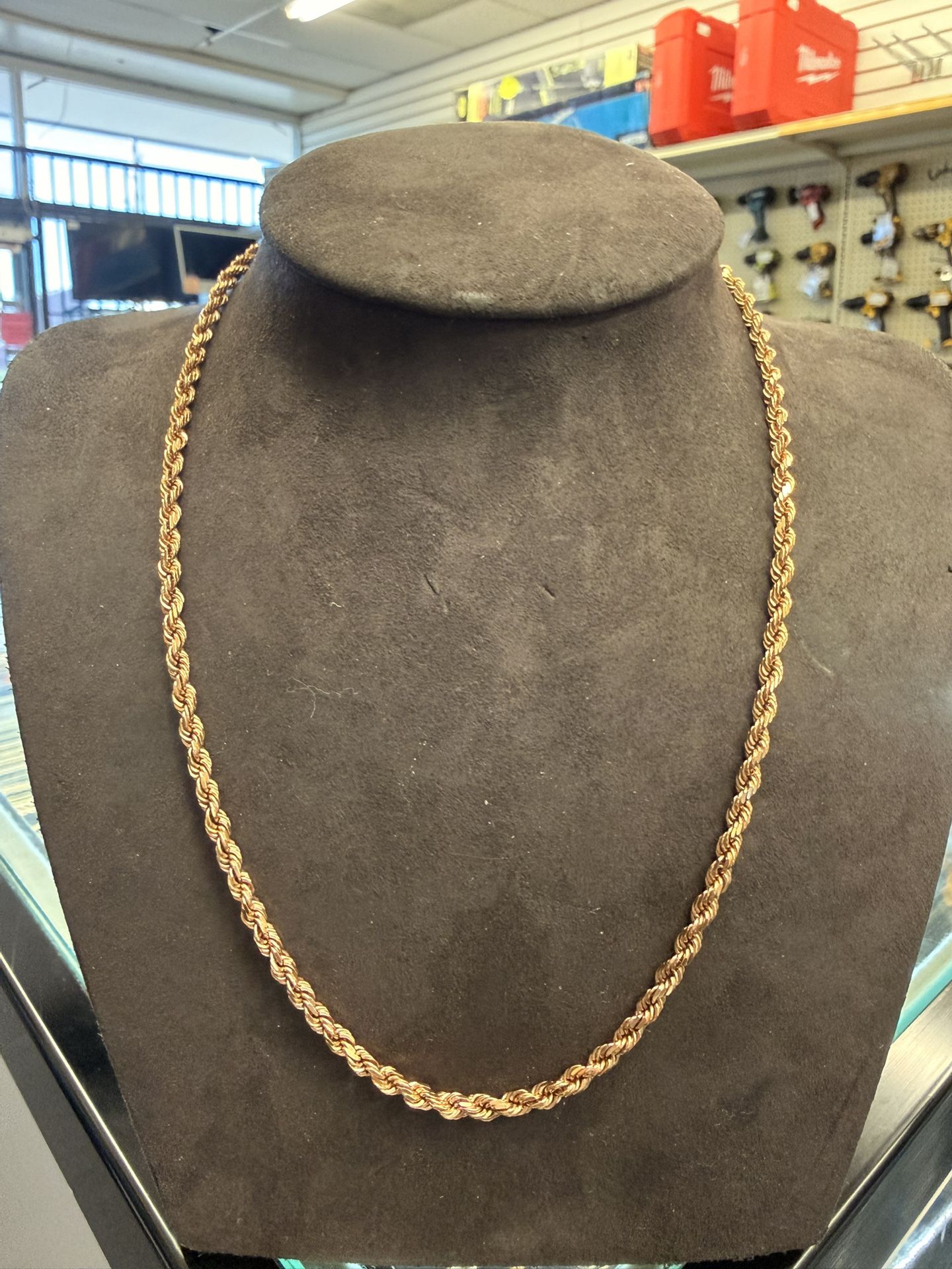 10KT Rose Gold Rope Chain 41708-1
